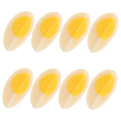 BESTonZON 8 Stück Teiliges Realistische Gekochte Eier Modelle aus Langlebigem PVC Detailgetreue Geschnittene Ei Dekoration für Küchen Fotografie und Veranstaltungsdekoration BESTonZON 8 Stück Teiliges Realistische Gekochte Eier Modelle aus Langlebigem PVC Detailgetreue Geschnittene Ei Dekoration für Küchen Fotografie und Veranstaltungsdekoration von BESTonZON