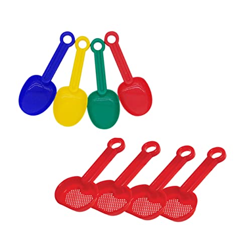 BESTonZON 8 Stück Teiliges Sandspielzeug Kurzgriff Sandschaufeln und Schaufeln in Candy Farben Leichtes Strandspielzeug für Jungen und Mädchen Sandkastenzubehör für Zufällige Farbe von BESTonZON