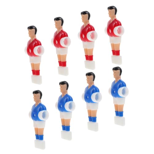 BESTonZON 8 Stück Teiliges Tischfußball Figuren Ergonomisch Geformt Präzise Ballkontrolle Langlebiges Kunststoffmaterial Rot und Blau für Fußballtisch Zubehör Fußballspiel Zubehör von BESTonZON