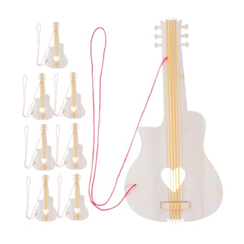 BESTonZON 8 Stück Unfertige DIY Musikinstrumente zum Malen und Dekorieren für Kreative Projekte im Kindergarten von BESTonZON