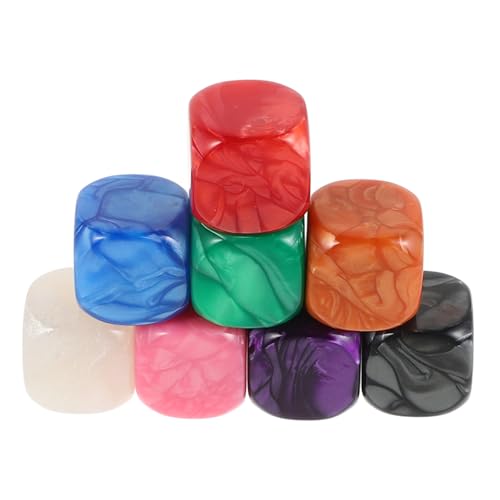 BESTonZON 8 Stücke 16mm Spielzeug Runde Kante Spiel Würfel Set Handwerk Zubehör Sichere Ecke Bunte Muster Pädagogisches Lernen Brettspiele BESTonZON 8 Stücke 16mm Spielzeug Runde Kante Spiel Würfel Set Handwerk Zubehör Sichere Ecke Bunte Muster Pädagogisches Lernen Brettspiele von BESTonZON