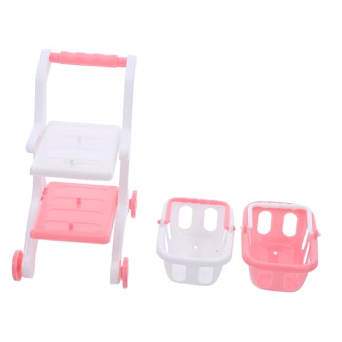 BESTonZON 8 Teiliges Kleinkindzubehör Mit Rädernhalter Miniatur Einkaufswagen Für Kleine Und Modell Mini Kunststoff Handwagen Für Geschäfte Lebensmittel Dekorative Schreibtischwagen von BESTonZON