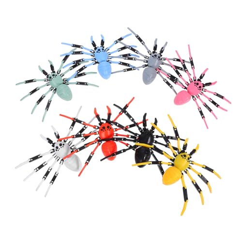 BESTonZON 8 Teiliges Spinnenmodell Halloween Partyzubehör Simuliertes Spinnenspielzeug Lebensechtes Spinnenspielzeug Riesiges Insektenspielzeug Riesenspinne Für Halloween Realistische von BESTonZON