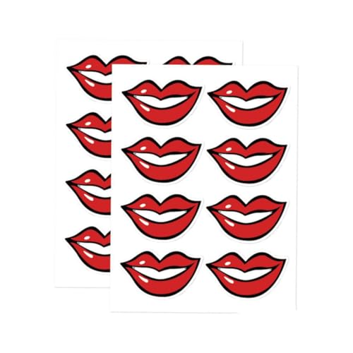 BESTonZON 80 Stück Masken Aufkleber Selbstklebend Smile Lippen Dekorationssticker für Service Branche Abnehmbar Langlebig aus Kunststoff Bögen pro Packung BESTonZON 80 Stück Masken Aufkleber Selbstklebend Smile Lippen Dekorationssticker für Service Branche Abnehmbar Langlebig aus Kunststoff Bögen pro Packung von BESTonZON