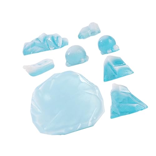 BESTonZON 8 Stücke Eisberg Schnee Berg Modell Miniatur Pinguine Für Wohnkultur Realistische Aquarium Ornament von BESTonZON