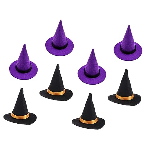 BESTonZON 8St Mini-Hexenhut Hutrock-Kit schützende Spiegelfolie keuchen Maskendekoration Mini-Dekoration mini hexenhut halloween hut halloween deko kleiner Partyhut Minimütze gefühlt von BESTonZON