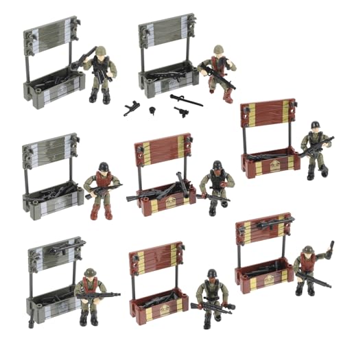 BESTonZON 8St Soldatenfiguren Toys spielsachen bastelzeug Kriegsspielzeug Mini-Dekore kleines Soldatenmodell Minifigur simulierte Streichrequisiten Plastik von BESTonZON