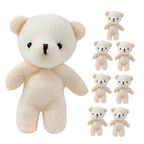 BESTonZON Niedlicher Mini-plüschbär Spielzeug Bär Puppe Gepäckanhänger Schlüsselanhänger Wohnkultur Verschleißfest Tragbares Weiches Tierspielzeug von BESTonZON