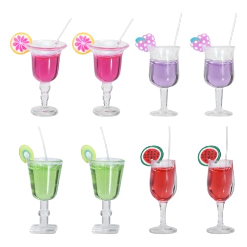 BESTonZON 8St Fruchtcocktail Dekoration Mini-Martini-Gläser Spielzeug Ornament Toy Modelle Cocktailgläser Mini-Hausbedarf Miniatur-Häuser-Verzierungen Puppenhaus schmücken Snacks Harz BESTonZON 8St Fruchtcocktail Dekoration Mini-Martini-Gläser Spielzeug Ornament Toy Modelle Cocktailgläser Mini-Hausbedarf Miniatur-Häuser-Verzierungen Puppenhaus schmücken Snacks Harz von BESTonZON