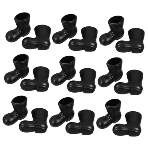 BESTonZON 9 Paare Dekorative Mini Santa Stiefel für Bastelprojekte Miniatur Ankle Boots für DIY Weihnachtsdekorationen und Puppenhaus Zubehör von BESTonZON