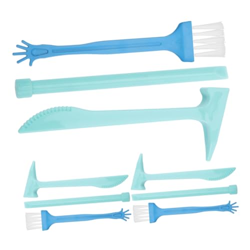 BESTonZON 9 Sets Set Archäologische Ausgrabungswerkzeuge Klebeband Block Bagger Play Ten Kit Dinosaurier Grabwerkzeuge Ton Werkzeuge Jungen Bauhammer Gartengeräte Bohrer Kunststoff von BESTonZON