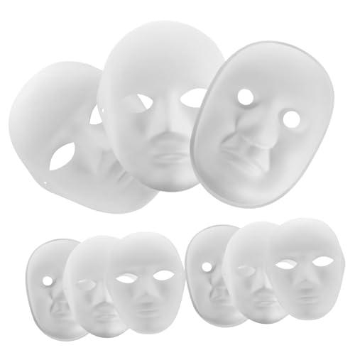 BESTonZON 9 Stück Diy Papiermasken Weiße Unbemalte Masken für Karneval Halloween und Kreative Bastelprojekte Umweltfreundliche Malmasken zum Gestalten und Dekorieren BESTonZON 9 Stück Diy Papiermasken Weiße Unbemalte Masken für Karneval Halloween und Kreative Bastelprojekte Umweltfreundliche Malmasken zum Gestalten und Dekorieren von BESTonZON