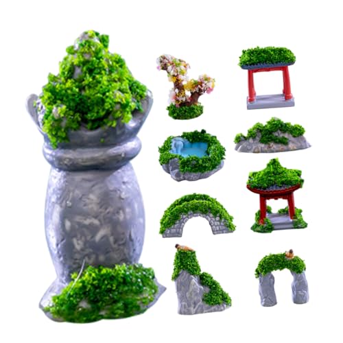 BESTonZON 9 Stück Miniatur Gebäude Dekoration Teiliges aus Harz für Mikro Landschaften Elegante Figuren für Garten Balkon und Puppenhaus Deko Robust und BESTonZON 9 Stück Miniatur Gebäude Dekoration Teiliges aus Harz für Mikro Landschaften Elegante Figuren für Garten Balkon und Puppenhaus Deko Robust und von BESTonZON