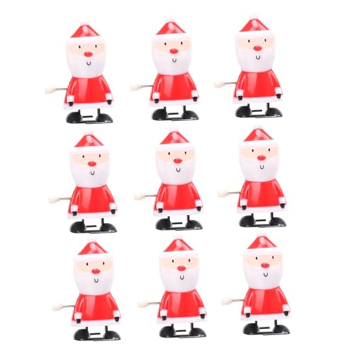 BESTonZON 9 Stück Teiliges Aufziehspielzeug Santa Weihnachtsmann ohne Batterie Kleine Wind Up Uhrwerkspielzeuge zum Laufen und Springen Partyfüller für Kindergarten BESTonZON 9 Stück Teiliges Aufziehspielzeug Santa Weihnachtsmann ohne Batterie Kleine Wind Up Uhrwerkspielzeuge zum Laufen und Springen Partyfüller für Kindergarten von BESTonZON