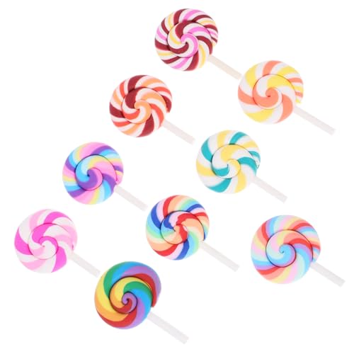 BESTonZON 9 Stück Teiliges Dekorative Regenbogen Lutscher Miniatur Realistische DIY Micro Landschaft Deko Bunte Farbige Modell Lollipop Foto Requisiten für Karneval Hochzeit Geburtstag BESTonZON 9 Stück Teiliges Dekorative Regenbogen Lutscher Miniatur Realistische DIY Micro Landschaft Deko Bunte Farbige Modell Lollipop Foto Requisiten für Karneval Hochzeit Geburtstag von BESTonZON