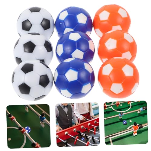 BESTonZON 9 Stück Teiliges Tischfußball Ersatzball HIPS Bunte Mini Kickerbälle für Tischfußballspiele Robust Langlebig und Kompatibel mit Standard Tischkicker von BESTonZON