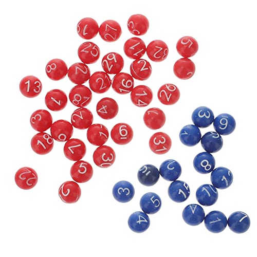 BESTonZON 98 STK Ball Der Lotteriemaschine Nummeriert Bingo-spielbälle Mini-tombola-bälle Bingo-Kugeln Und Tablett Grubenbälle Aus Kunststoff Bierspielbälle Plastik Kind Ersetzen Schwimmbad von BESTonZON