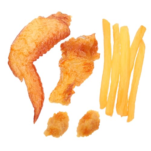 BESTonZON Lebensmittel-Modell Spielzeug 9pcs Simulation Hähnchenschenkel Pommes Frites Für Jungen Und Mädchen Spielen von BESTonZON