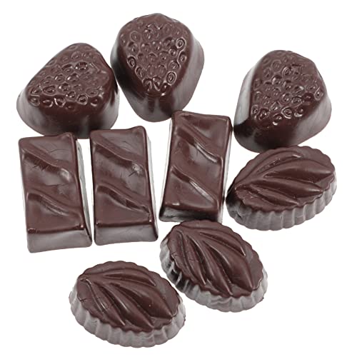 BESTonZON 9st Simulationsschokolade Gefälschter Keks Desserts Dekorative Schokolade Bulk-Schokolade Plätzchen Faux-Dessert Anzeige Gefälschte Schokoladenmasse Modellierschokolade Praline PVC BESTonZON 9st Simulationsschokolade Gefälschter Keks Desserts Dekorative Schokolade Bulk-Schokolade Plätzchen Faux-Dessert Anzeige Gefälschte Schokoladenmasse Modellierschokolade Praline PVC von BESTonZON