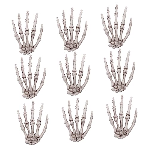 BESTonZON 9st Skeletthand Spukhäuser Layout Requisiten Skelett-handdekor Handskelettmodell Spukhaus Halloween-Party- Halloween-partyzubehör Gruselige Halloween-Requisiten Plastik von BESTonZON