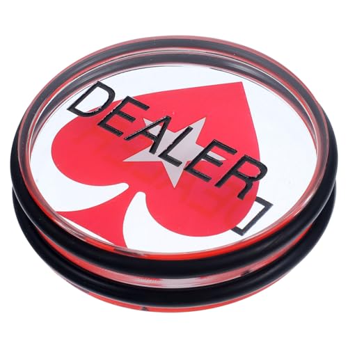 BESTonZON Acryl Dealer Button Poker Zubehör Doppelseitig Robust Langlebig für Kartenspiel Zählen von Chips und Geldmarkern für Poker Tisch Spiele von BESTonZON