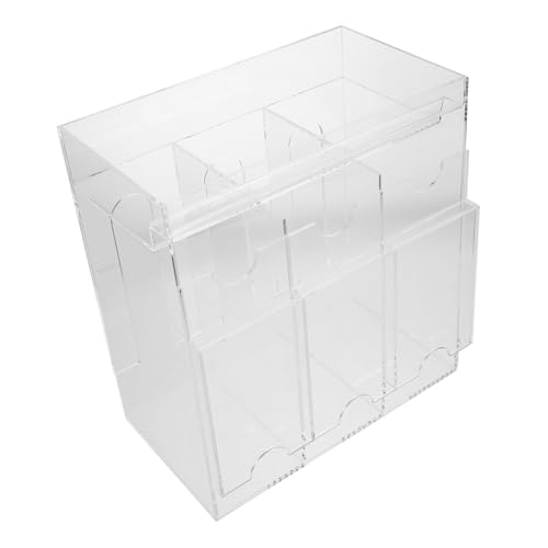 BESTonZON Acryl Kartenhalter Organizer Box Transparent Stabiler Sports Card Dispenser mit Gravity Funktion Platzsparende Trading Card Storage Robuster Booster Box Organizer für Geschäft und BESTonZON Acryl Kartenhalter Organizer Box Transparent Stabiler Sports Card Dispenser mit Gravity Funktion Platzsparende Trading Card Storage Robuster Booster Box Organizer für Geschäft und von BESTonZON