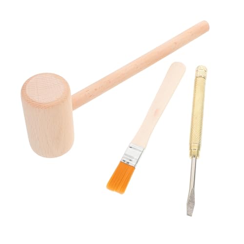 BESTonZON Archäologisches Ausgrabungsset für Holzhammer Metallmeißel und Pinsel Gemstone Digging Kit Kreativität und Handwerklichem Geschick für Jungen und Mädchen von BESTonZON