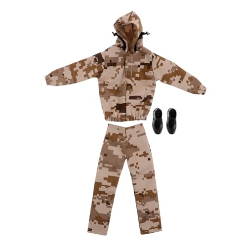 BESTonZON Army Camo Hoodie Für Jungenpuppe 12 Zoll Jungenpuppe Soldatenkostüm Camouflage Outfit Für Männliche Puppe Militärjungenpuppenzubehör Puppentarnhose Und Oberteil Khaki BESTonZON Army Camo Hoodie Für Jungenpuppe 12 Zoll Jungenpuppe Soldatenkostüm Camouflage Outfit Für Männliche Puppe Militärjungenpuppenzubehör Puppentarnhose Und Oberteil Khaki von BESTonZON