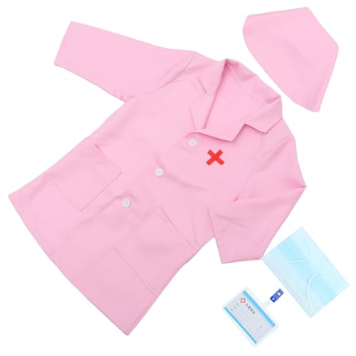 BESTonZON Arztkostü Für 1 Set Mit Arztkittel Pink Ideal Für Rollenspiele Und Cosplay Verkleidung Für Jungen Und ädchen Perfekte Kostümparty Und Halloween von BESTonZON