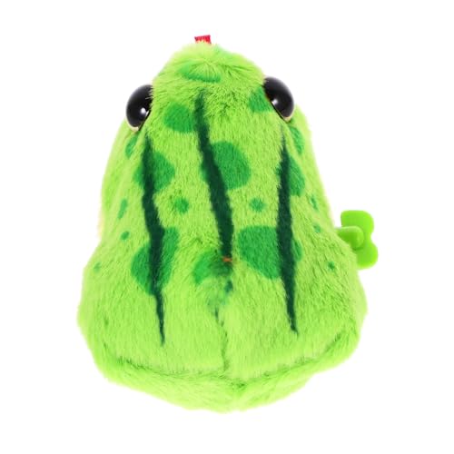 BESTonZON Aufziehspielzeug Frosch Plüschtier Wind Up Fördert Hand Auge Koordination Langlebig Sicher Kunststoff Plüsch Material für Jungen Mädchen Ab Jahr von BESTonZON