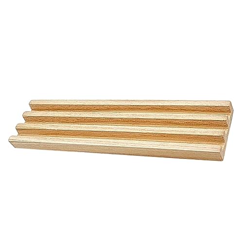 BESTonZON Holz Domino Mit Rutschfester Basis Praktischer Spielsteine Organizer Für Tischspiele Für Domino Mahjong Und Mexikanische Züge Leicht Und Stabil von BESTonZON