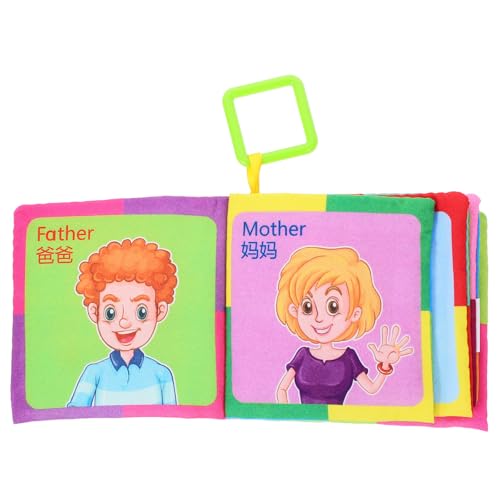 BESTonZON Babybücher interaktives Spielzeug spielzeughandys für Babys babyspielzeuge +Spielzeug kauspielzeug Spielzeug für Kleinkinder Spielzeug Stoffbuch Erdfarben Lesestoff von BESTonZON