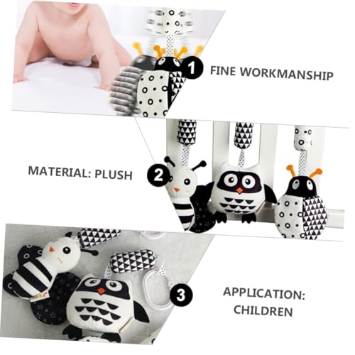 BESTonZON Babywagen Anhänger Windspiel Babyspielzeug mit Hohem Sensorischem Knistereffekt Tierischem Design zur Frühkindlichen Visuellen und Spielerischen Farberkennung für Neugeborene von BESTonZON