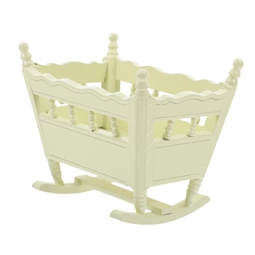 BESTonZON Handgefertigtes Miniatur-puppenbett Aus Holz Im Maßstab 1:12 für Die Puppenhaussammlung BESTonZON Handgefertigtes Miniatur-puppenbett Aus Holz Im Maßstab 1:12 für Die Puppenhaussammlung von BESTonZON