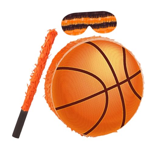 BESTonZON Basketball Pinata aus Robustem Karton mit Bat Augenbinde und Konfetti für Geburtstag Party Dekoration Sport Thema Spiel Zubehör für Schulveranstaltungen und Feierlichkeiten BESTonZON Basketball Pinata aus Robustem Karton mit Bat Augenbinde und Konfetti für Geburtstag Party Dekoration Sport Thema Spiel Zubehör für Schulveranstaltungen und Feierlichkeiten von BESTonZON