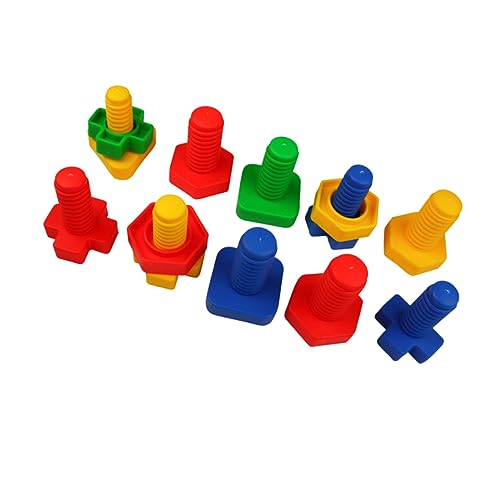 BESTonZON Bausteine für kinderspielzeug Bauklötze spielsachen für holzspielsachen Schraubspielzeug passendes Puzzle- Lernpuzzlespielzeug Blöcke für von BESTonZON