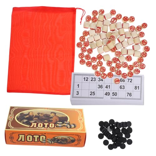 BESTonZON Bingo Spielset mit Doppelseitigen Zahlenkärtchen und Spielfiguren Interaktives Gesellschaftsspiel für Familie und Fördert Logisches Denken und Konzentration für Party und von BESTonZON