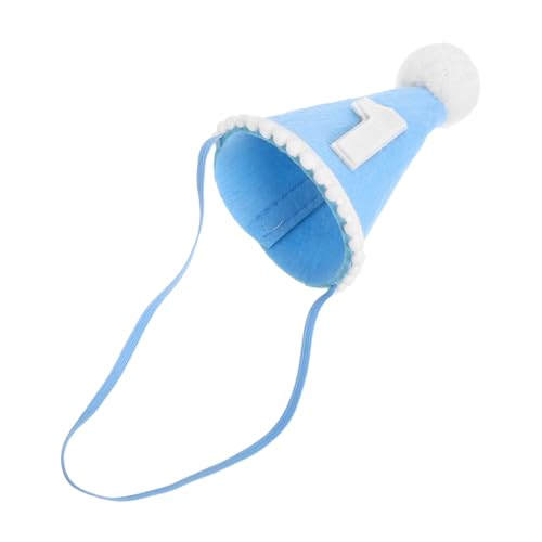 BESTonZON Blauer Geburtstagshut Jahr Partydeko Kegelkrone Foto Requisite für Jungen Cake Smash Zubehör für Drinnen und Draußen BESTonZON Blauer Geburtstagshut Jahr Partydeko Kegelkrone Foto Requisite für Jungen Cake Smash Zubehör für Drinnen und Draußen von BESTonZON
