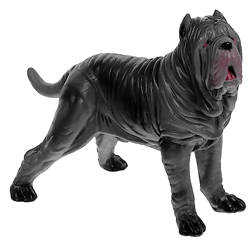 BESTonZON Bulldog Kunststoff Realistische Hund Figur Grau Hund Figur Welpen BESTonZON Bulldog Kunststoff Realistische Hund Figur Grau Hund Figur Welpen von BESTonZON