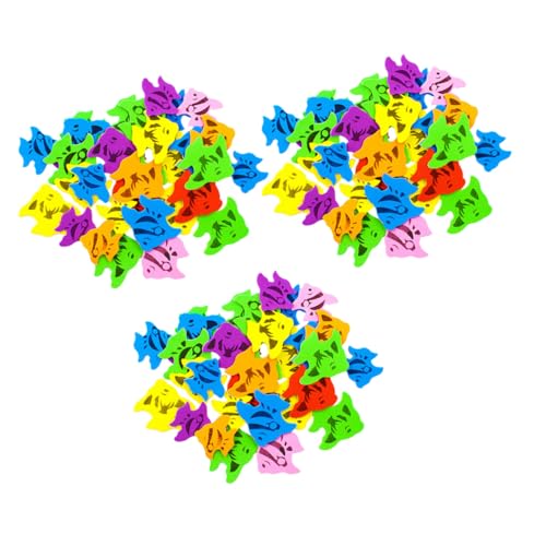 BESTonZON Bunte Fischform Eva Aufkleber Selbstklebend Sichere DIY Sticker für Schule Scrapbooking und Bastelprojekte Farbenfrohe Schwammsticker zur Belohnung und Lernhilfe von BESTonZON