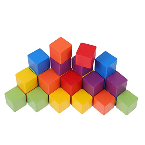 BESTonZON Bunte Holzbausteine aus Buchenholz Teiliges Kreatives Konstruktionsspielzeug für Fördert Fantasie und Interaktion Glatte Kanten Lernspielzeug von BESTonZON