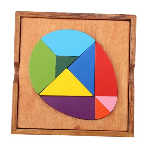 BESTonZON Buntes Holzpuzzle Ei Förmige Tangram Bausteine Lernspielzeug für Frühkindliche Kreative Denkentwicklung BESTonZON Buntes Holzpuzzle Ei Förmige Tangram Bausteine Lernspielzeug für Frühkindliche Kreative Denkentwicklung von BESTonZON