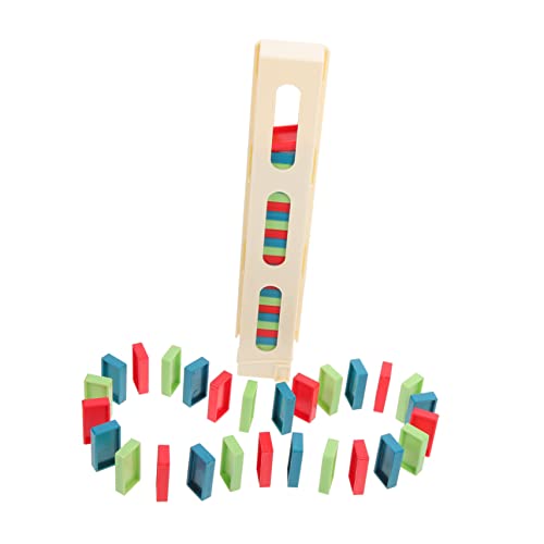 BESTonZON Buntes Kunststoff Domino Set für Teilig mit Clip Pädagogisches Legespiel Kreativität und Logischem Geeignet für Jungen und Mädchen Ab Jahren Zufällige Farbe Zufällige Farbe von BESTonZON
