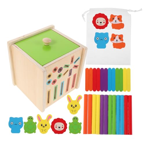 BESTonZON Buntes Sortierspiel für Ab Jahren Form Farberkennung Motorische aus Solidem Holz Lernspielzeug zur Frühkindlichen Entwicklung BESTonZON Buntes Sortierspiel für Ab Jahren Form Farberkennung Motorische aus Solidem Holz Lernspielzeug zur Frühkindlichen Entwicklung von BESTonZON