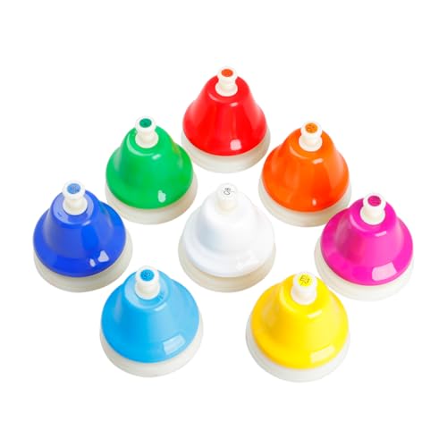 BESTonZON Buntes aus Metallischen Handglocken für Pädagogisches Musikspielzeug und Klangwahrnehmung für Unterricht und Kreative Lernumgebungen von BESTonZON