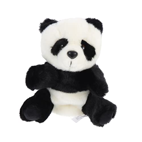 BESTonZON Cartoon Handpuppe Panda aus Weichem Plüsch Realistische Tier Handpuppe für Beweglich und Waschbar Geeignet für Frühe Bildung Familien Kindergarten und Rollenspiele von BESTonZON