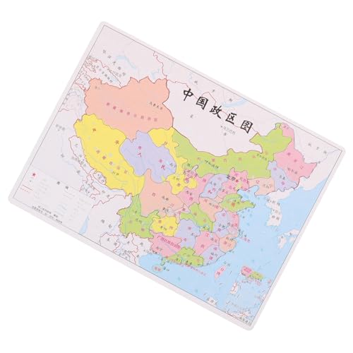 BESTonZON China Map Puzzle für Pädagogisches Interaktives Lernspielzeug mit Glatten Kanten Leichtes Politisches Regionenspiel Fördert Geografisches Wissen und Chinesische Kultur Geschenk von BESTonZON