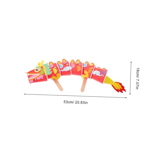 BESTonZON Chinesische Neujahrsdekoration DIY Papierdrache Bastelset Rotes Papier Foto Requisit Party Zubehör für Festtagsfeier BESTonZON Chinesische Neujahrsdekoration DIY Papierdrache Bastelset Rotes Papier Foto Requisit Party Zubehör für Festtagsfeier von BESTonZON