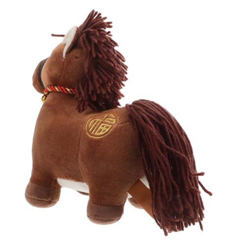 BESTonZON Chinesisches Neujahr Glücksbringer Pferd Plüschfigur Stofftier Traditionelles Maskottchen Dekoration Frühjahrsfest Sammlerobjekt von BESTonZON