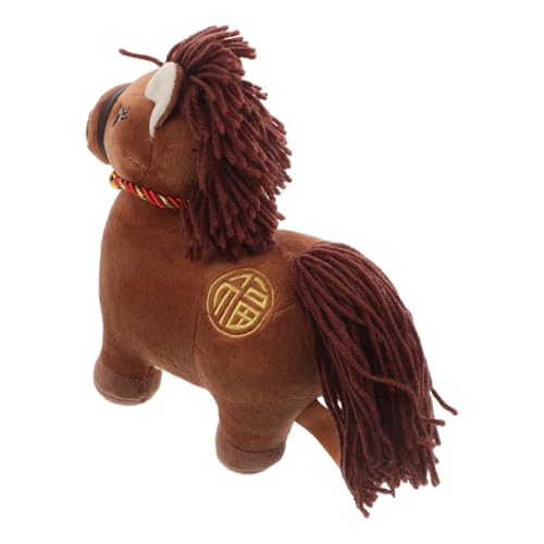 BESTonZON Chinesisches Neujahr Kuscheltier Pferd Plüsch Figur Glücksbringer Dekoration für Zuhause und Auto Maskottchen für Festliche Anlässe und von BESTonZON